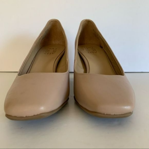 Naturalizer Warner Nude Square Toe Slip On Block Heel Pump 8.5 - Picture 3 of 10
